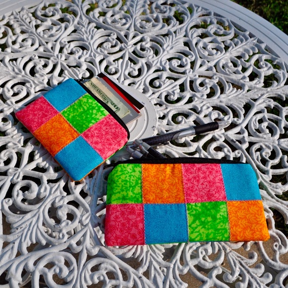 Handmade Quilted Wallet/Pouch Combo - Picture 3 of 3